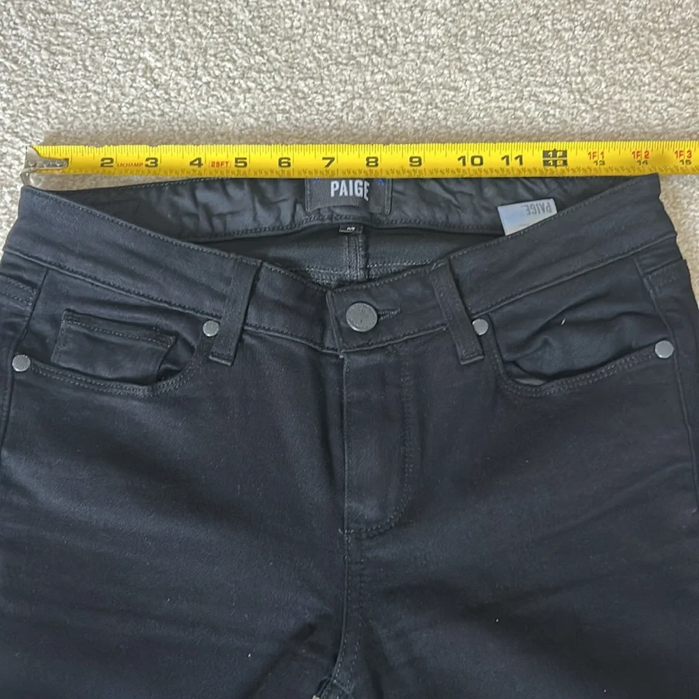 PAIGE Skyline‎ Straight black low rise jeans - Picture 9 of 12